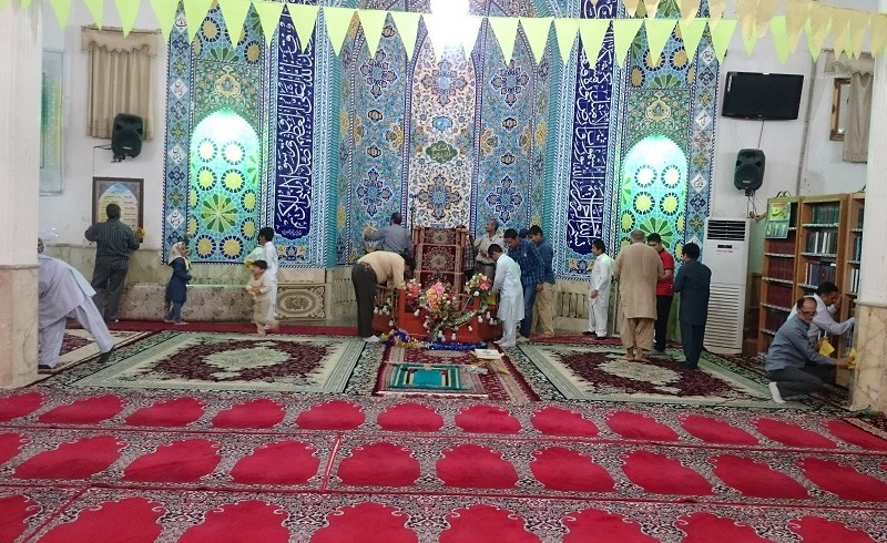 غباروبی مسجد علی ابن ابیطالب (ع) شهرستان سراوان+تصاویر