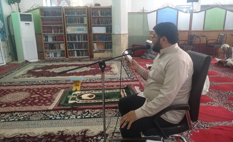 برگزاری مراسم معنوی دعای عرفه در مسجد جامع علی ابن ابی طالب (ع) سراوان + تصویر