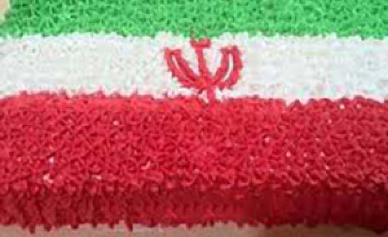 پخت کیک ۱۲۰ کیلویی به رنگ پرچم ایران + فیلم
