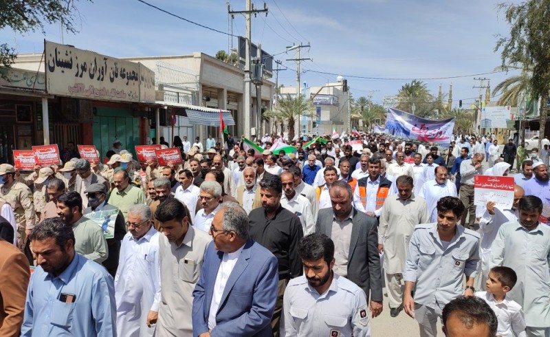راهپیمایی روز جهانی قدس در سراوان برگزار شد